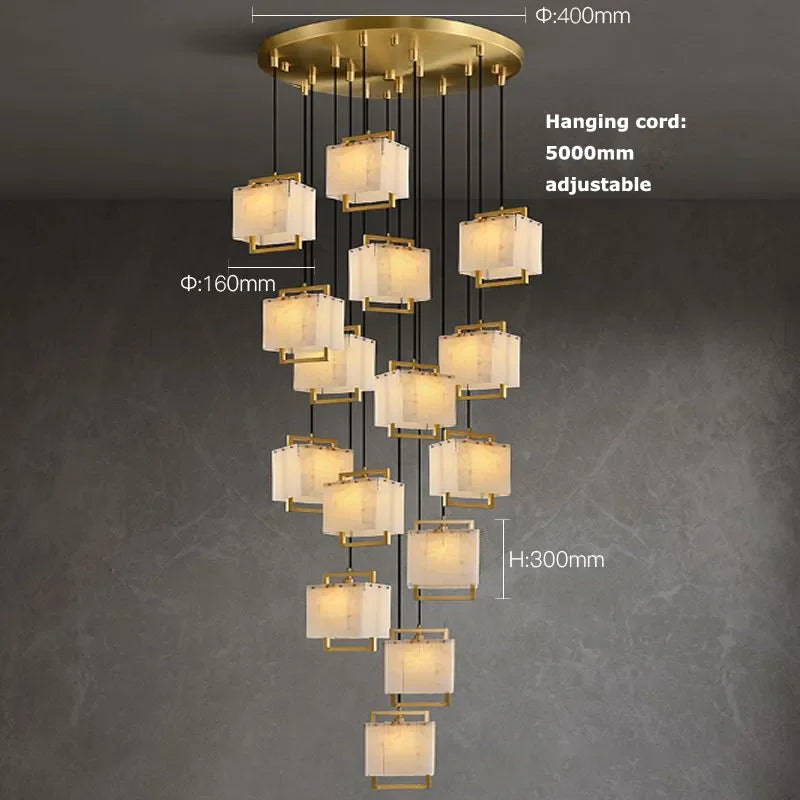 Marble Chandelier: Luxury Living Room Pendant Light Fixture.getOwnProperty