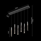 Luxury Crystal Column LED Chandelier Pendant for Staircase Home Decor