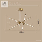 Modern LED Linear Chandelier: Creative Design Ceiling Lamp with Remote for Home Decor