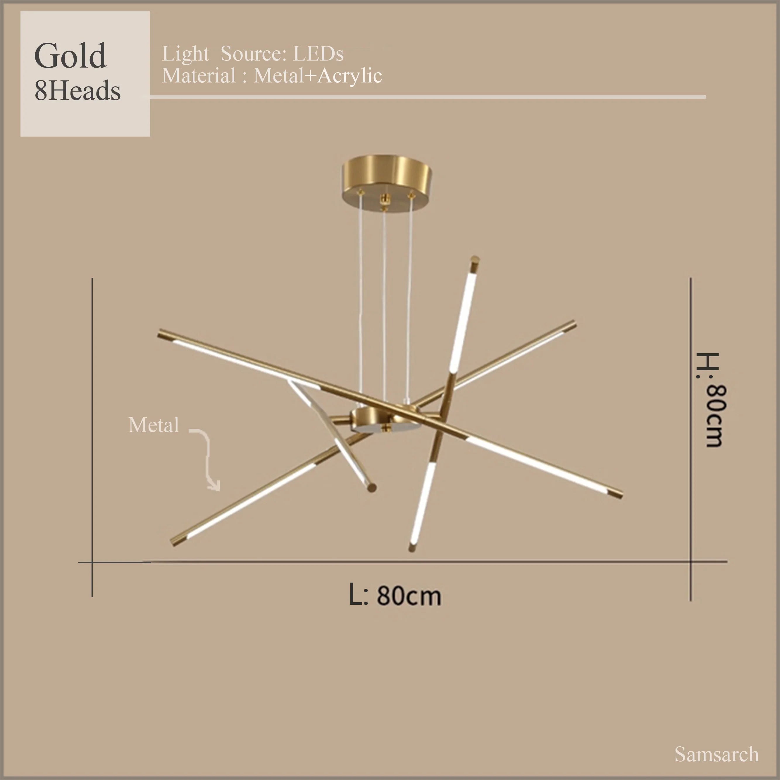 Modern LED Linear Chandelier: Creative Design Ceiling Lamp with Remote for Home Decor