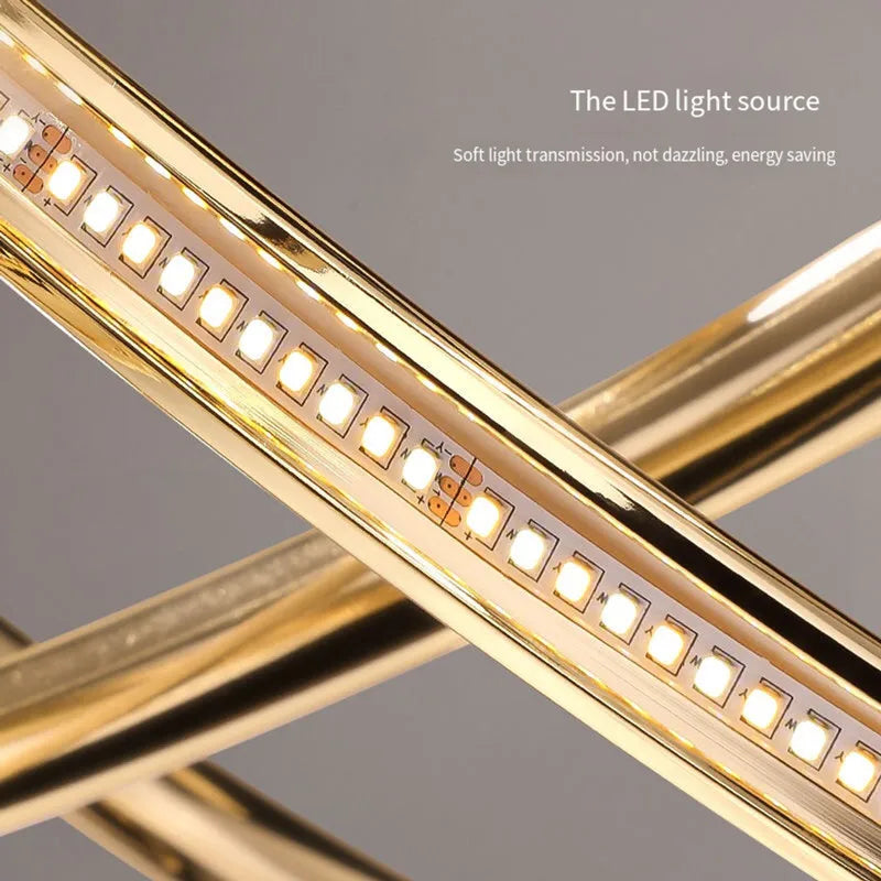 Geometric Line LED Chandelier for Modern Home Decor and Lighting