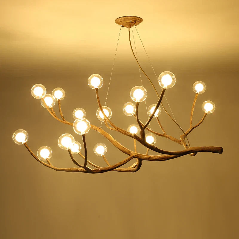 Nordic Branch Chandelier Modern Magic Bean Molecular Bedroom Lighting