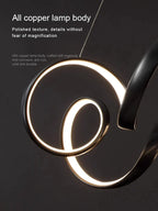 Creative Twisted LED Chandelier for Living Room Bedroom Lighting