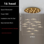 Modern Duplex Chandelier for Luxe Living and Sales Spaces