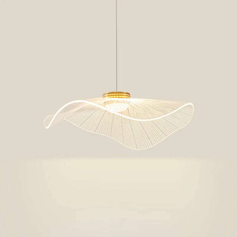 Postmodern Waves Design LED Chandeliers, Loft Living Room Office Lighting Fixtures