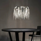 Nordic Tassel Chain Chandelier Chrome Metel Luxury Light for Living Room