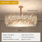 Crystal Chandelier: Postmodern Light Luxury for Living Room, Bedroom, Kitchen.