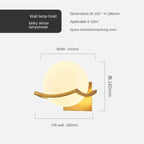 Gold Glass Ball Wall Lamp for Modern Indoor Lighting Décor
