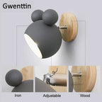 Cartoon Mouse Wall Lamp | Nordic LED Sconce for Kids' Room & Bedroom