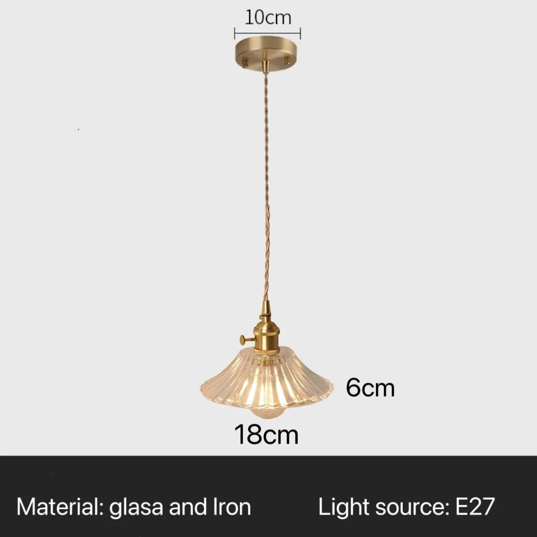 Nordic Flower Glass Pendant Chandeliers for Restaurant Cafe Hotel Decoration