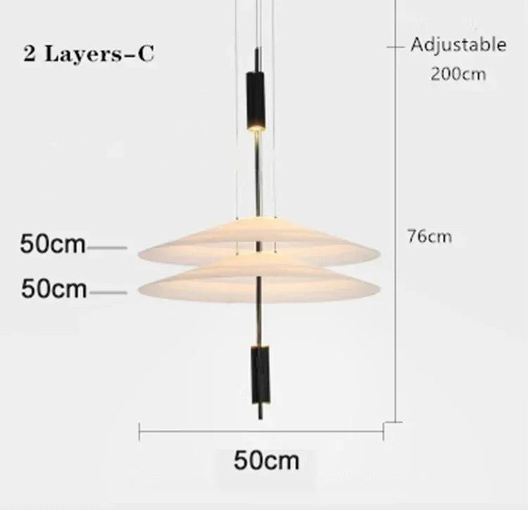 Modern LED Saucer Pendant Lamp for Dining Table and Bar