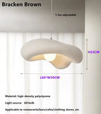 Nordic Wabi-Sabi LED Pendant Chandelier for Bedroom, Bar, and Cafe - Minimalist Hanging Light