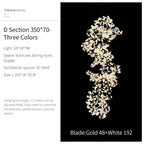 Ginkgo Biloba Chandelier: Elegant Duplex Living Room Hotel Lobby Pendant Light