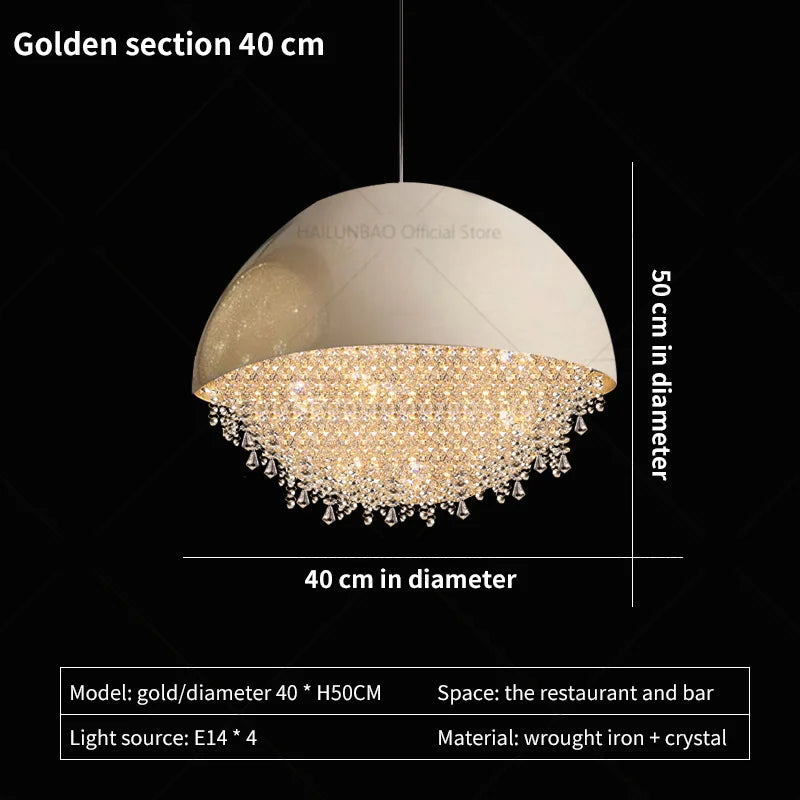 Young Luxury Crystal Chandelier Light for Living Room and Lobby