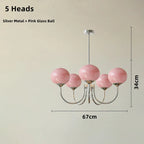 Glass Ball Chandelier: Creative Bauhaus Arts for Girls Bedroom & Home Decor