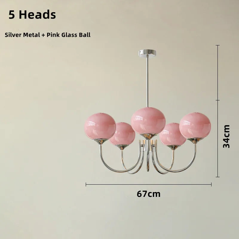 Glass Ball Chandelier: Creative Bauhaus Arts for Girls Bedroom & Home Decor
