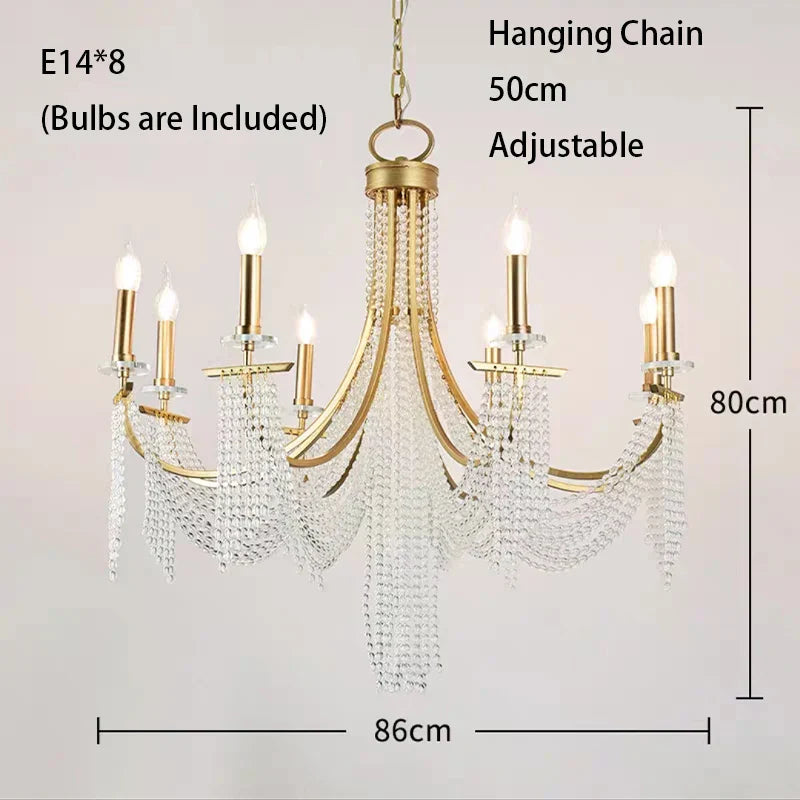 Crystal Chandelier: Luxury Hanging Lamp for Romantic Indoor Decor