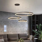 Black Acrylic LED Pendant Light for Modern Home Decor