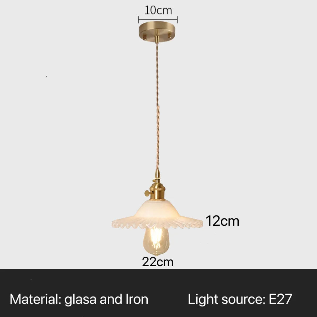 Nordic Flower Glass Pendant Chandeliers for Restaurant Cafe Hotel Decoration