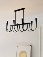 French Style Black Pendant Light Luxury Led Chandelier Room Decor