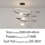 LED Chandelier: Modern White Hanging Light for Living Room Kitchen, Indoor Decor Lamps