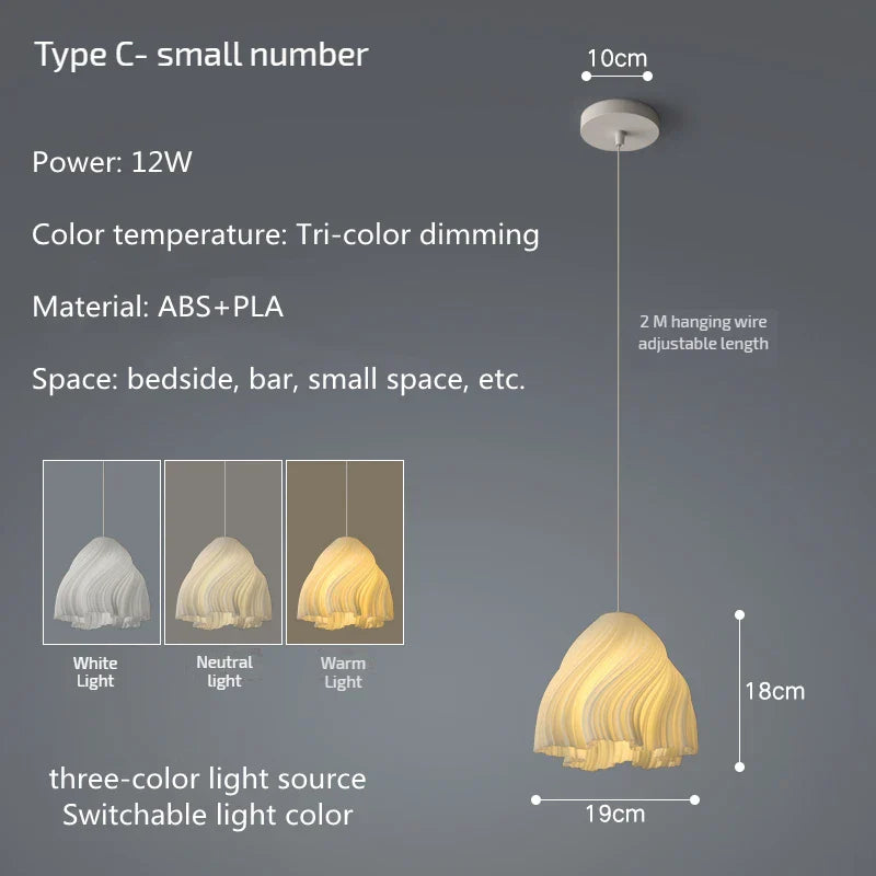 Modern 3D Print Ceiling Chandelier for Living Room & Restaurant Dining Décor