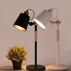 Adjustable Wood Desk Lamp for Children's Study, Office, Bedroom - LED Reading Light