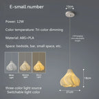 Modern 3D Printed Ceiling Chandelier for Living Room, Bedroom, and Dining Table