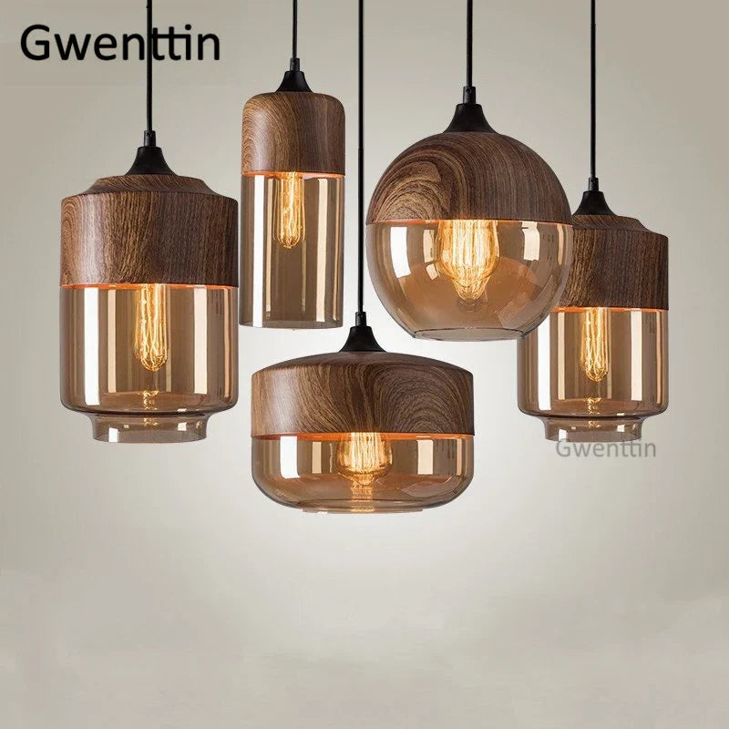 Vintage Industrial Glass Pendant Lights Kitchen Lighting