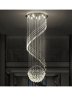 Crystal Chain Pendant Light Chandelier for Living Room and Staircase