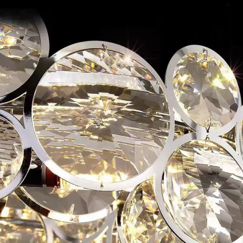 Luxury Crystal Chandelier LED Pendant Light for Modern Living Room