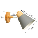 Wooden Wall Sconce Nordic Bedside Lamp E27 Modern LED Light for Home Indoor