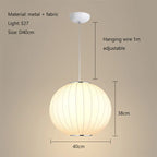 Tatami Fabric Shade LED Pendant Lights for Living Dining Bedroom