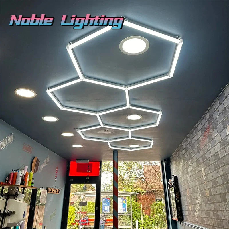 Honeycomb LED Ceiling Light: Custom Link for Worksop Gym