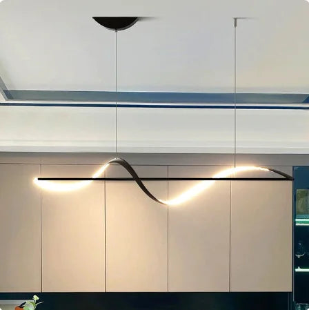 Modern Pendant Lighting 120cm Black Gold Gray White Fixture for Living Room and Kitchen