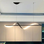 Modern Pendant Lighting 120cm Black Gold Gray White Fixture for Living Room and Kitchen