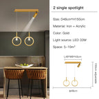 LED Dining Chandelier: Modern Pendant Light for Home Decor & Bar Counter