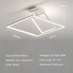 Modern Minimalist LED Ceiling Chandelier Dimmable Bedroom Living Room Lighting