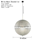 Moon LED Chandelier Fiberglass Pendant Lamp for Home Decor Lighting
