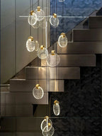 Crystal Chandelier Pendant Light for Luxury Staircase
