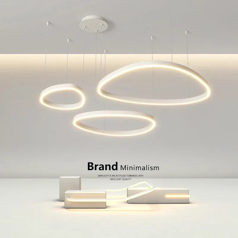 Nordic Living Room Irregular LED Pendant Lights, Minimalism Design
