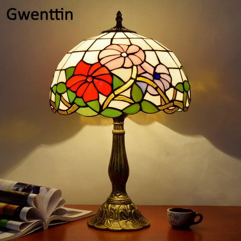 Tiffany Style Stained Glass Led Table Lamp