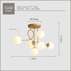 Magic Bean Glass LED Chandelier - Nordic Modern Minimalist Luxury Ceiling Lamps