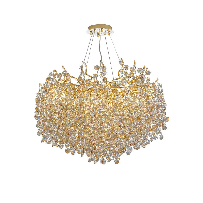 Sun Crystal Chandelier for Elegant Living Room & Lobby Lighting