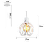 Industrial Cage LED Pendant Light for Modern Vintage Chandelier in Living Room