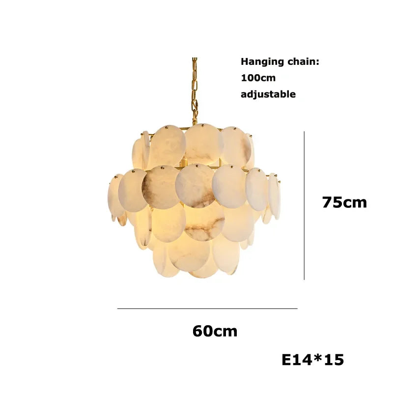 Marble Design Modern Chandelier for Living Room Bedroom Dining Ceiling Light