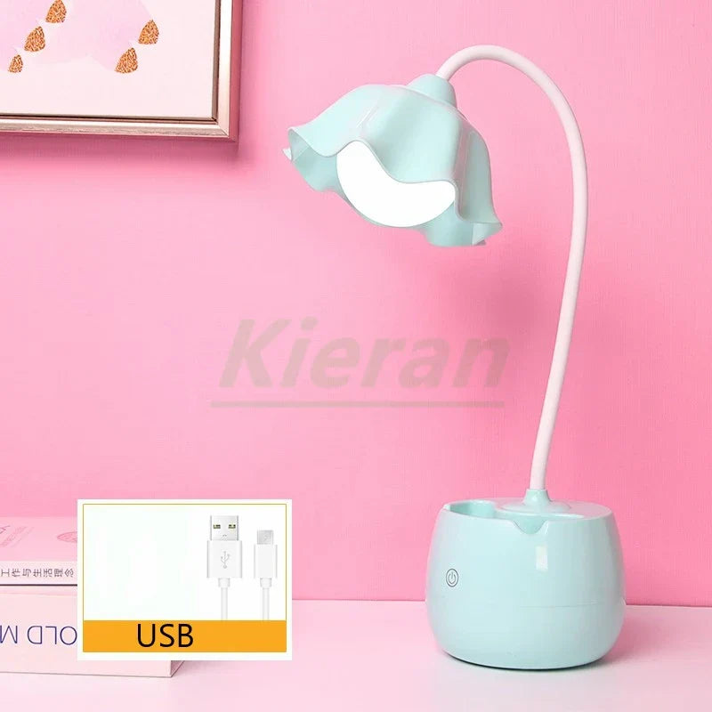 Lotus Floor Lamp: Modern LED Desk Lamp for Bedroom Study Living Room