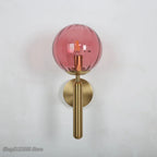 Glass Ball LED Wall Lamp Modern Bedroom Beside Light Fixture