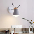 LED Antlers Wall Lamp Wooden Nordic Vintage Modern Loft Bedroom Lighting E27
