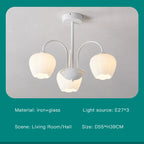 Modern Green White Branch Ceiling Chandelier for Living Room Bedroom Dining Loft